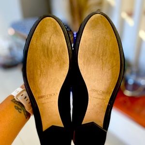 Jimmy Choo suede flat shoes in black, size 39